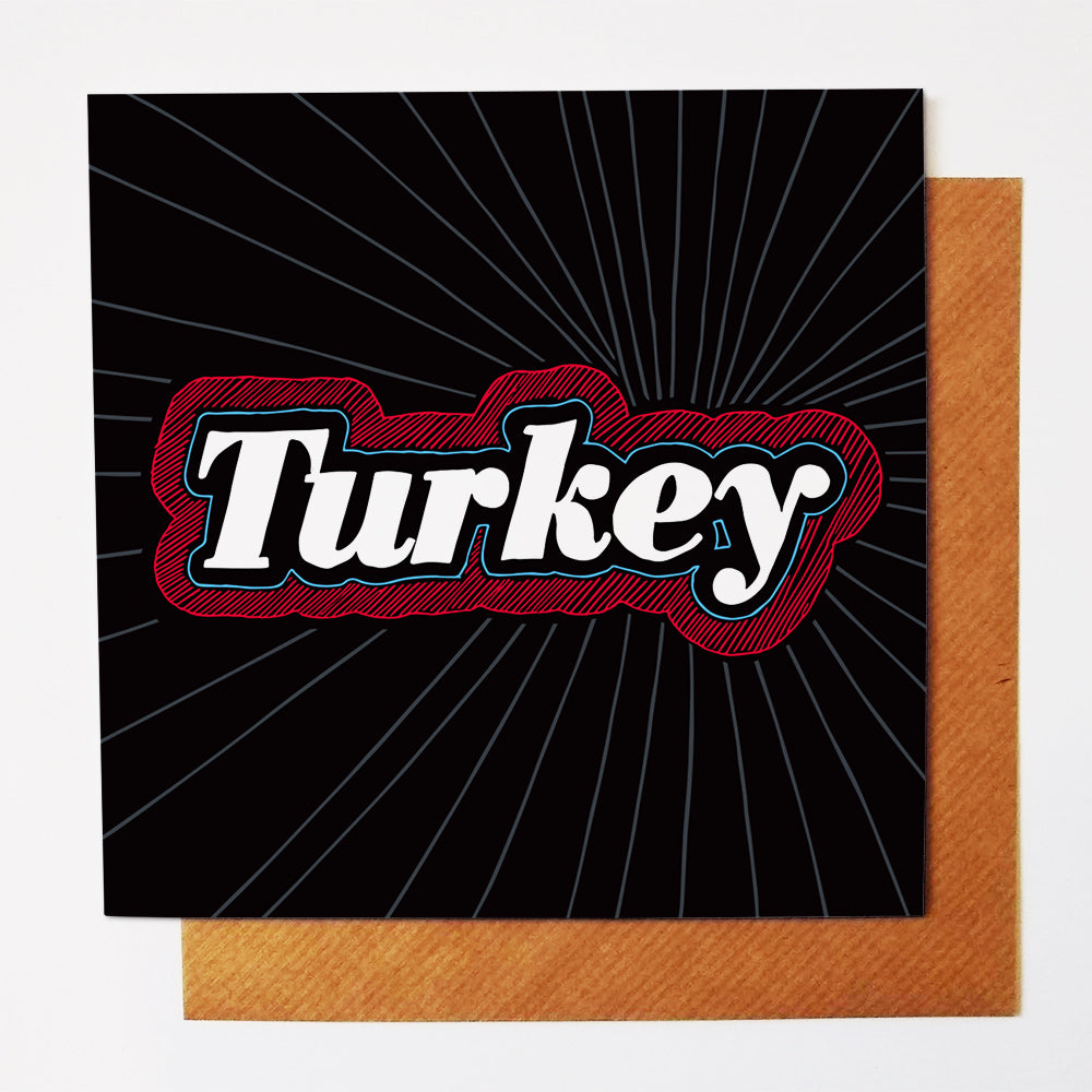 Turkey greetings card