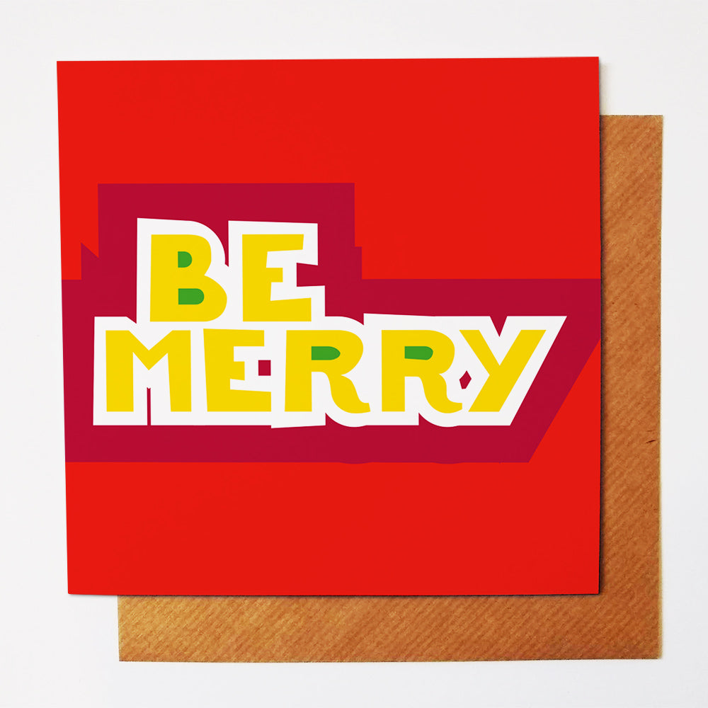 Christmas Be Merry greetings card